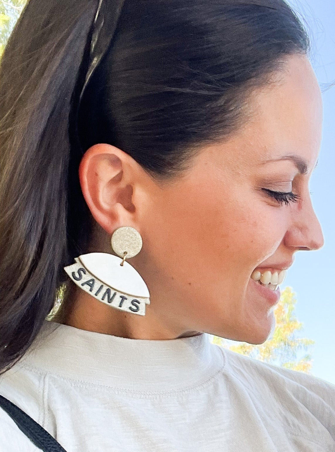 © Copyright Foshee Design Studio | Superdome Earrings Saints Football Sports