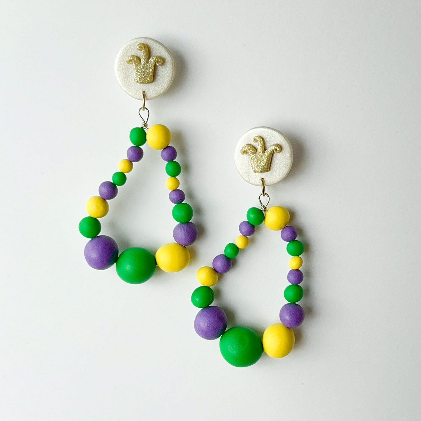 Foshee Design Studio | The Mardi Gras Bead Necklace Earrings