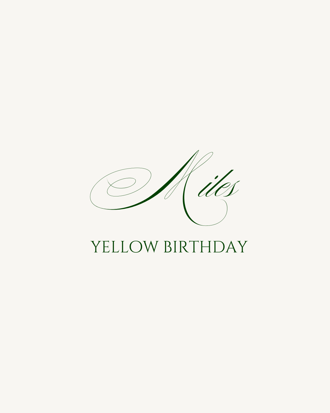 Miles' "Yellow Birthday" Banner 💛