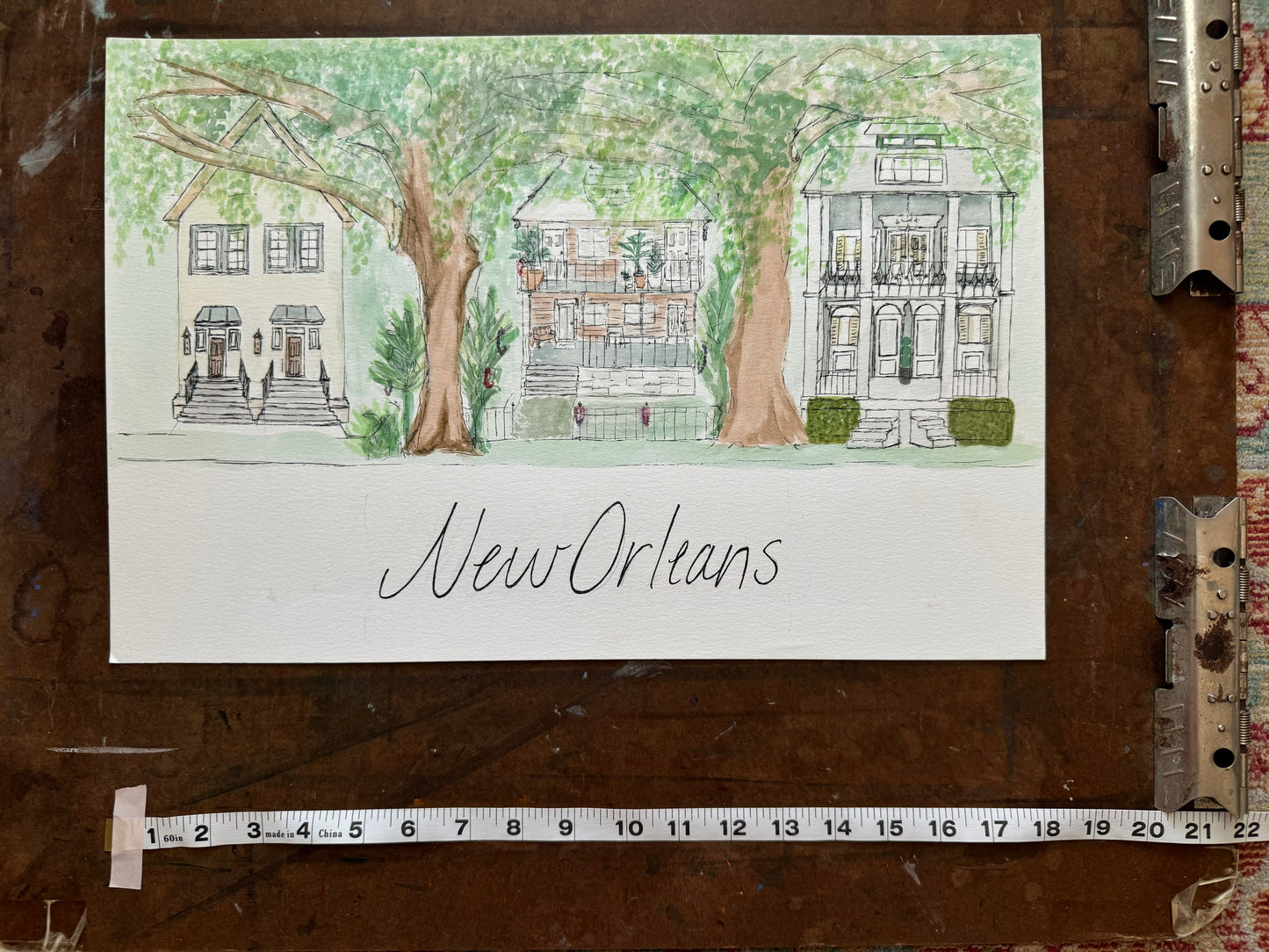 © Foshee Design Studio 2024 | Three Little Homes, original artwork commission  