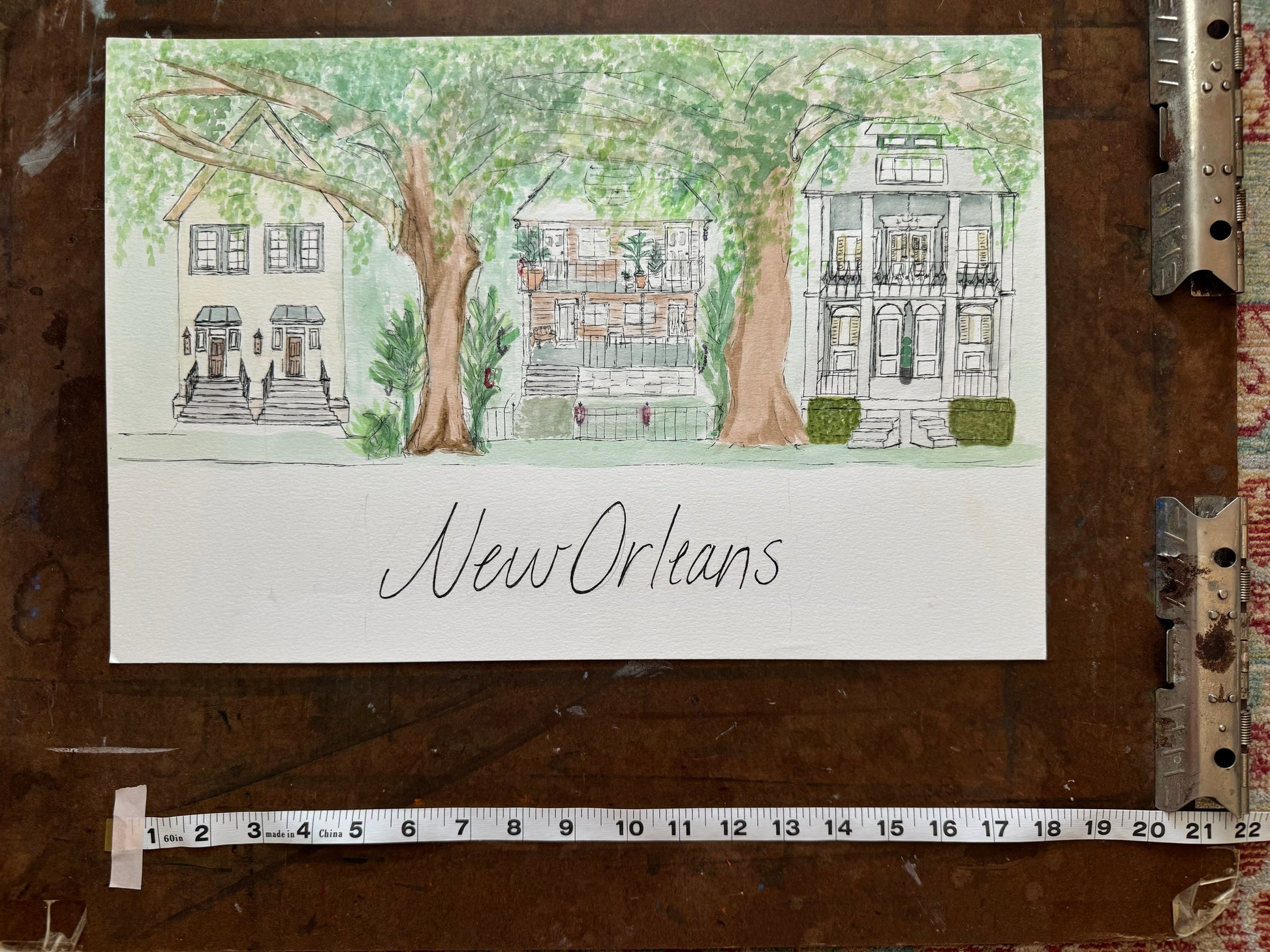 © Foshee Design Studio 2024 | Three Little Homes, original artwork commission  